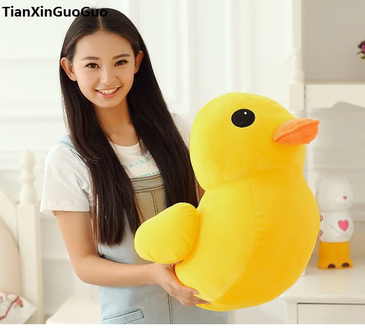 

fillings plush toy large 50cm yellow duck plush toy cartoon duck soft doll throw pillow birthday gift s0895