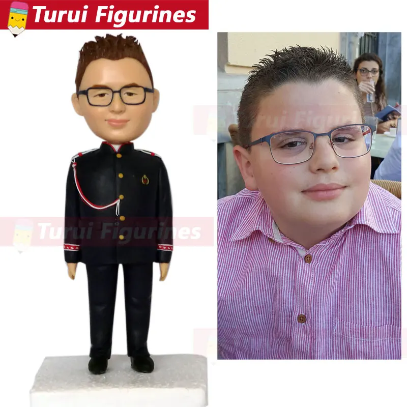 Custom bobbleheads dolls mini me cake topper birthday figurines first communion boy figurines gift for kids mini statue