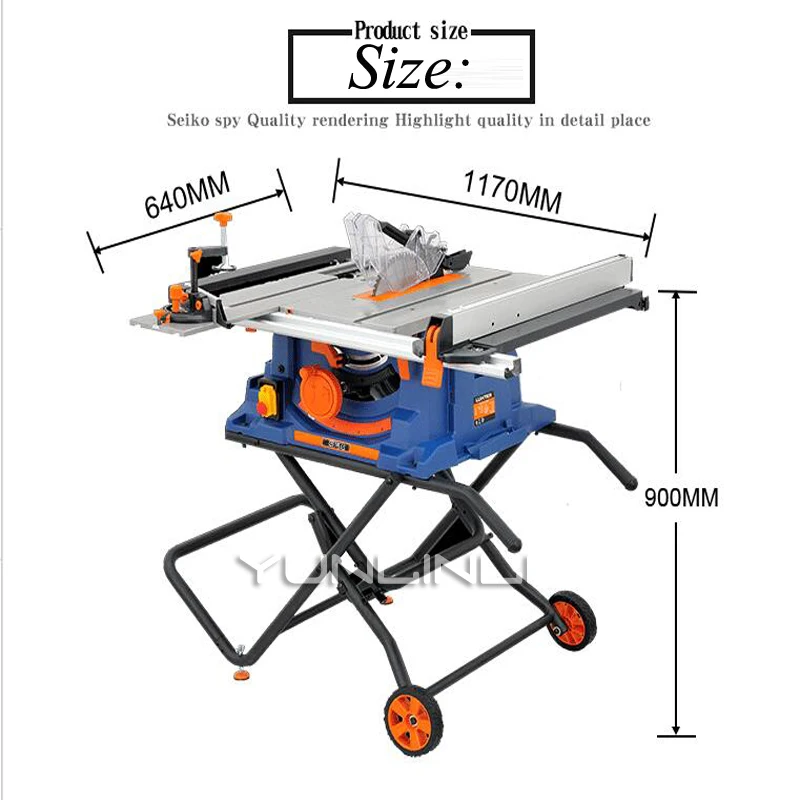 Woodworking Table Panel Saw 2000W Dust-Free Cutting Machine Mitre Saw Electric Circular Saw With Free Saw Blades M1H-ZP-254C