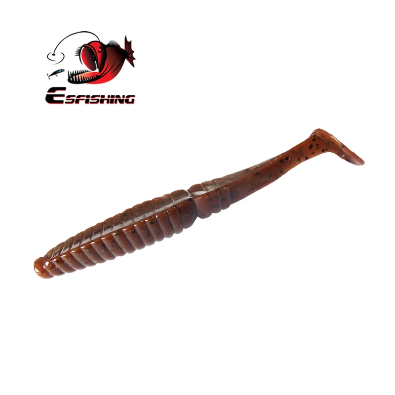 ESFISHING Stagger Shad 125mm4pcs Artificial Soft Silicone Bait Leurre Souple Wobblers Isca Artificial Fishing Lure