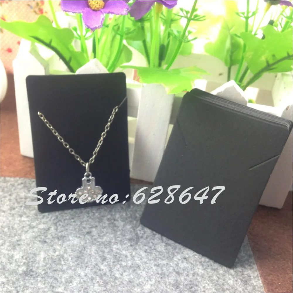 

2015 New Hot Blank kraft Necklace Card &DIY necklaces Display Cards ,white and black fashion jewelry card