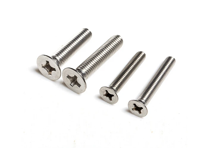 

200pcs Stainless steel sink cross flat head machine screw M4*6/8/10/12-18 mm