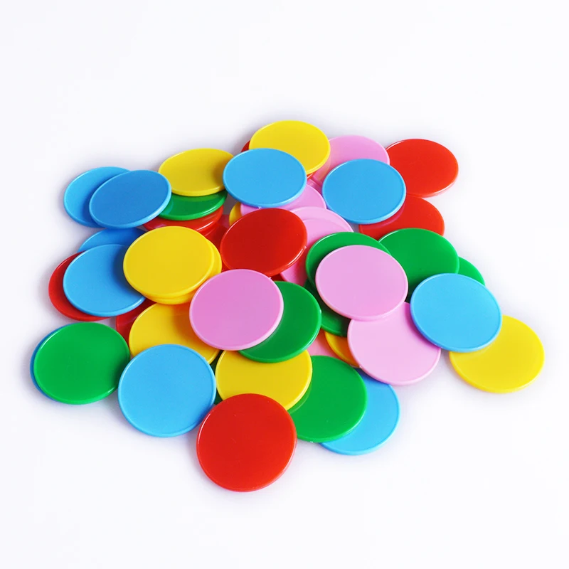 100pcs Children Counting Counter Colored Plastic Count Tools Kids Primary Math Addition and Subtraction Auxiliary Tool Souptoys