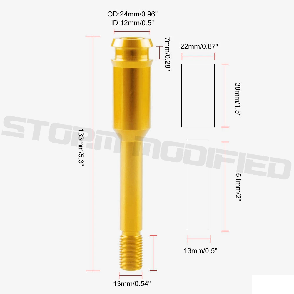 SuTong Anodize Gear Shifter Extension Stick Knob 5