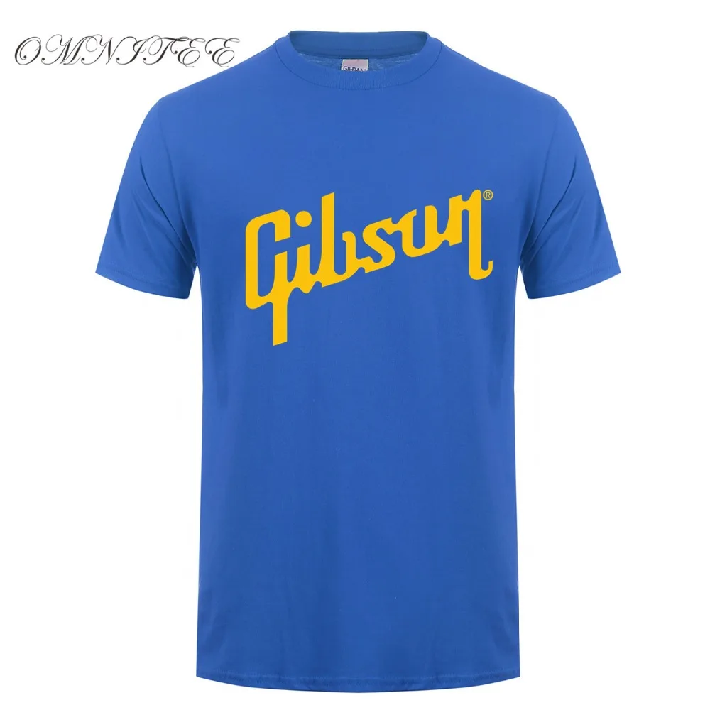 Summer New Gibson T Shirts Men Cotton O Neck T-Shirt Man Short Sleeve Tshirt Euro Size Hip Hop Men Tee Tops Free Shipping OT-040