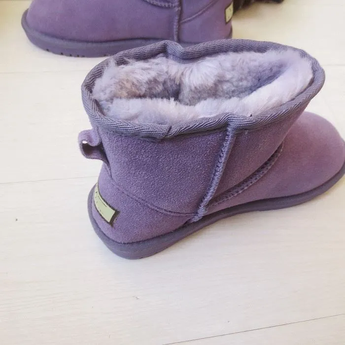 Careaymade-Botas de nieve coreanas para mujer, botas de cuero con manga desnuda, antideslizantes, gruesas