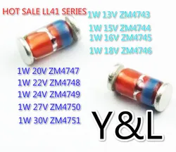 50PCS 1W LL41 13V 15V 16V 18V 20V 22V 24V 27V 30V ZM4743 ZM4744 ZM4745 ZM4746 ZM4747 ZM4748 ZM4749 ZM4750 ZM4751