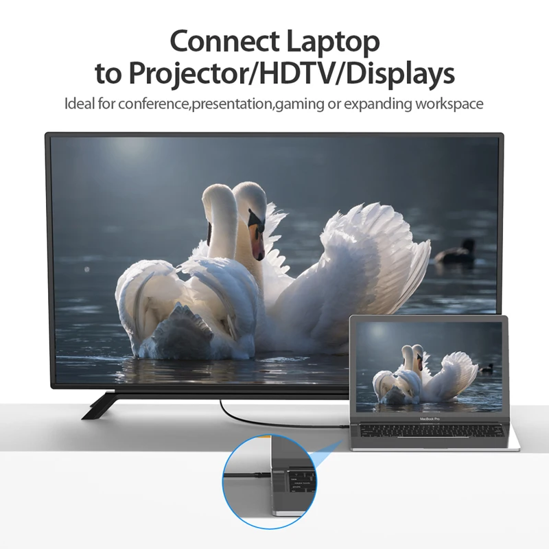 Vention USB C HDMI 4K Type C to HDMI Cable HDMI Adapter for Huawei P20 Pro Mate 20 MacBook Pro Air ipad Pro Thunderbolt 3 1m 2m