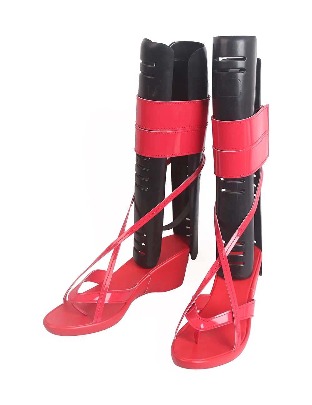 Bottes de Cosplay rouges, sur mesure, pour le projet de TouHou, Hakurei, Reimu