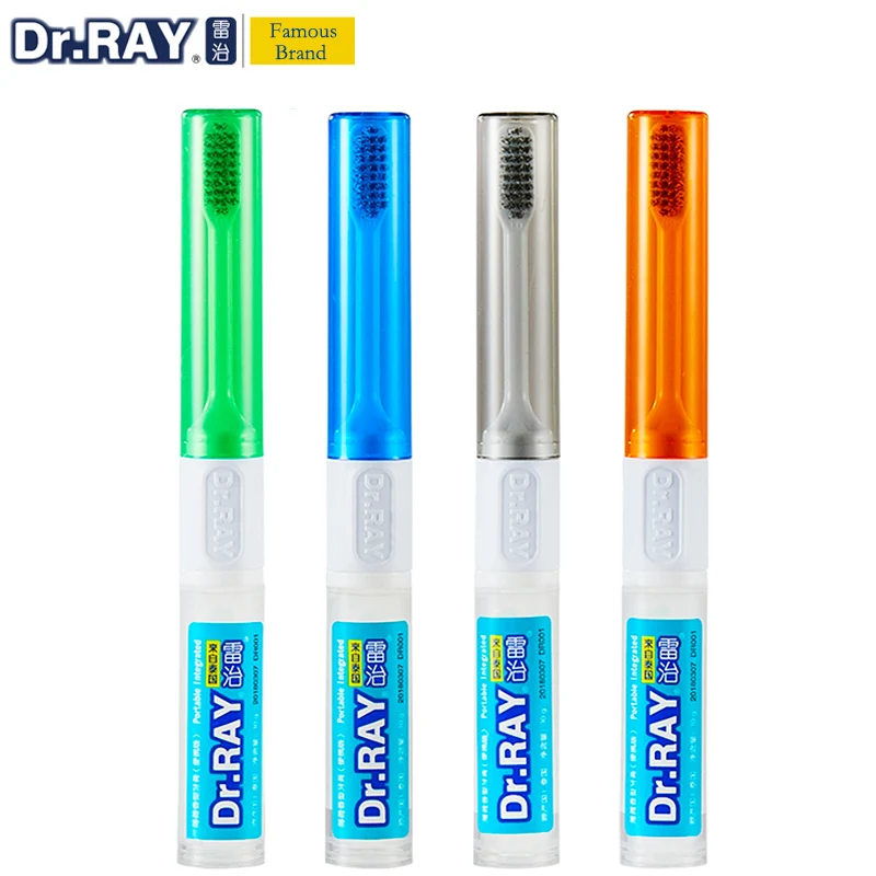 Dr.Ray Portable Travel Toothbrush Toothpaste Bamboo Charcoal Spiral Brush bristles 0.01mm ECO Friendly Tooth brush