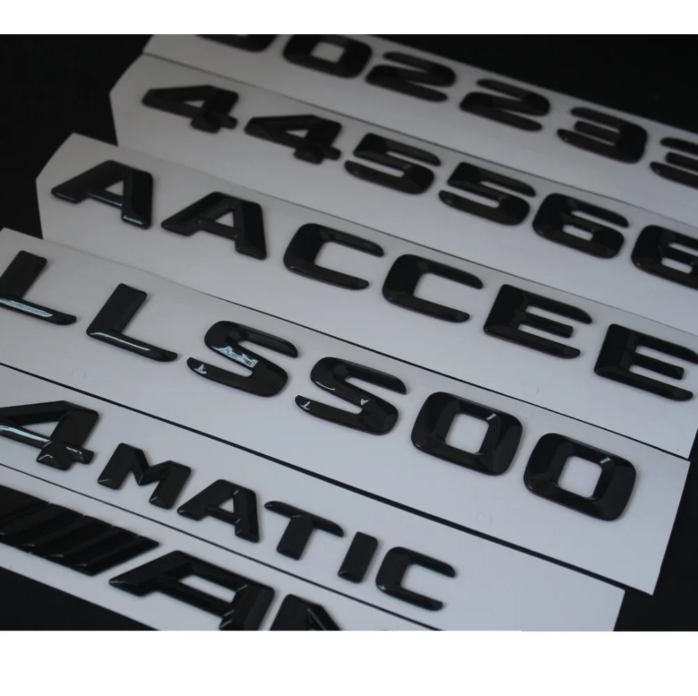 Gloss Black Trunk Letters Number Badge Emblems for Mercedes Benz GLS63 AMG GLS350 GLS400 GLS500 GLS550 GLS250 4MATIC