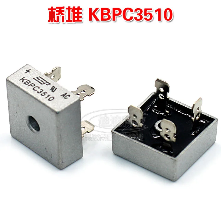 New KBPC3510 Rectifier Bridge Single Phase Bridge Stack Square Voltage 1000V Current 35A 3510