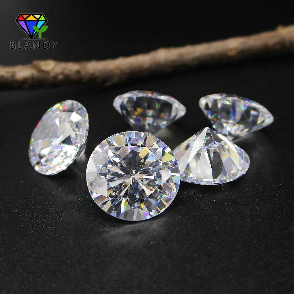 Wholesale Price 3.0~12mm Loose White Cubic Zirconia Stone 500pcs/Lot 5A Round Brilliant Cut CZ 2.0mm Synthetic Gems For Jewelry