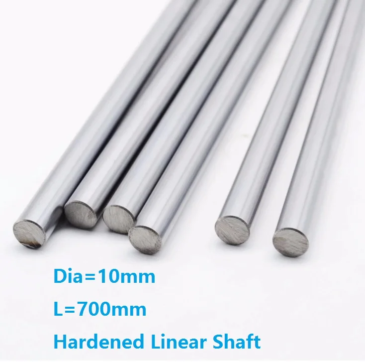 

10pcs/lot Dia 10mm shaft 700mm long Chromed plated linear shaft hardened shaft rod bar rail guide for 3d printer cnc parts