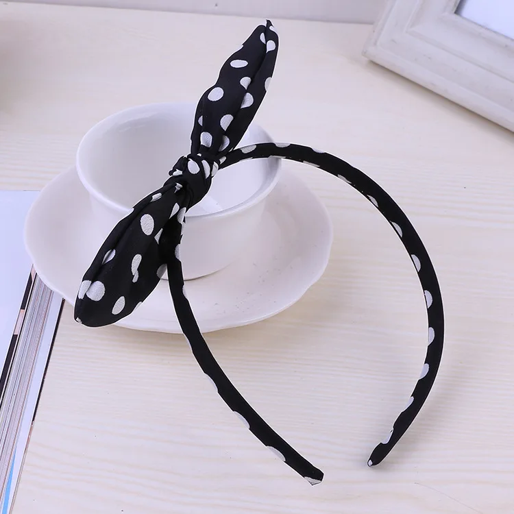 Fashion Children Plastic Headband Cute Big Bows Flower Spot Hairband Girls Lovely Hair Band Headwear Kids Gifts Hair Accessories