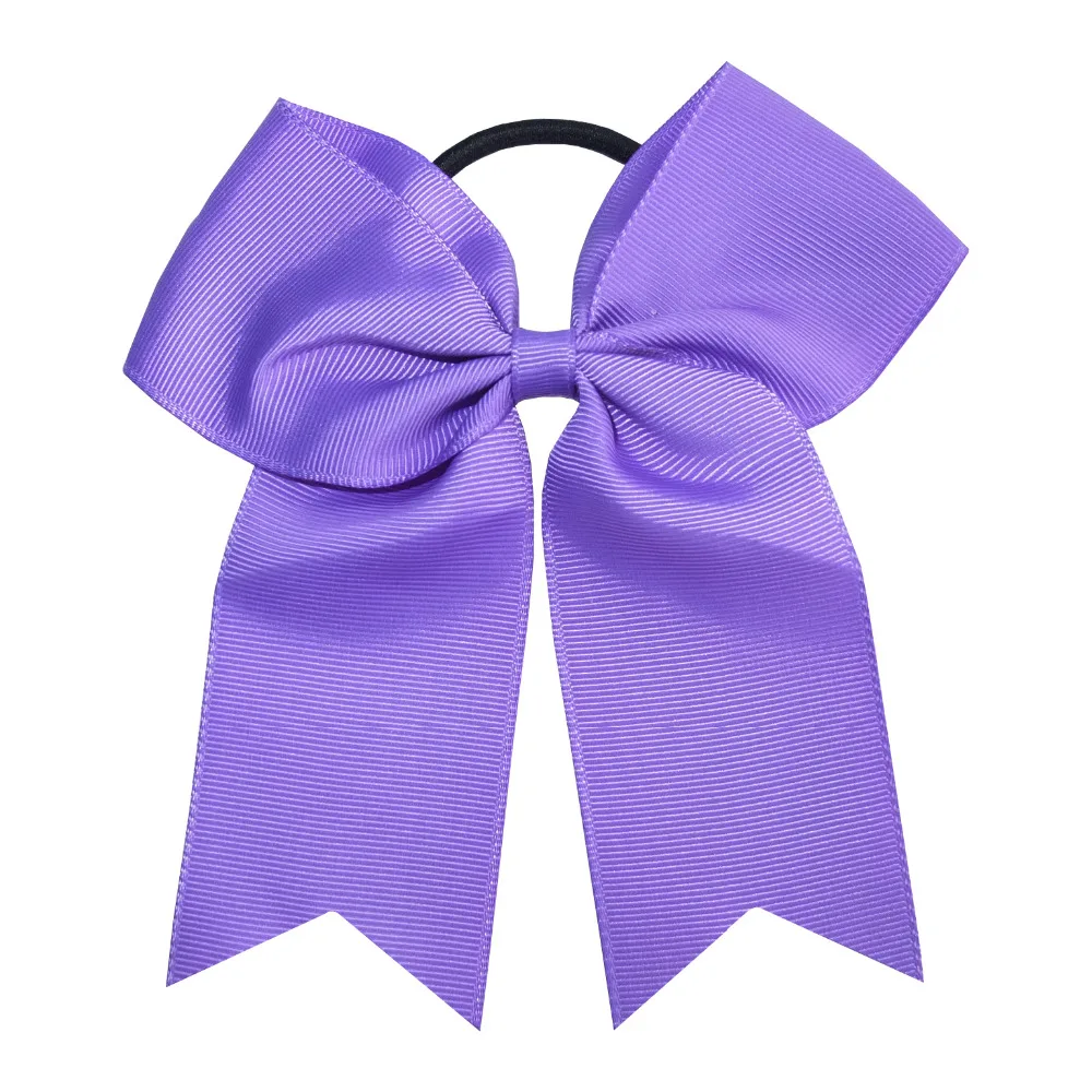 2 PCS 6 inch Cheer Bow WITH Elalstic Hair Bands Large hair bows Ponytail leading bow Holiday Hair Ribbons Bows Headwear