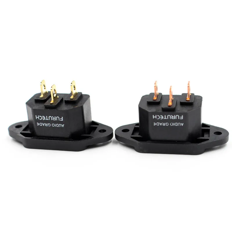 Conectores de toma de corriente de alta calidad, Conector de asiento IEC de 3 pines para amplificador dac, 1 unidad