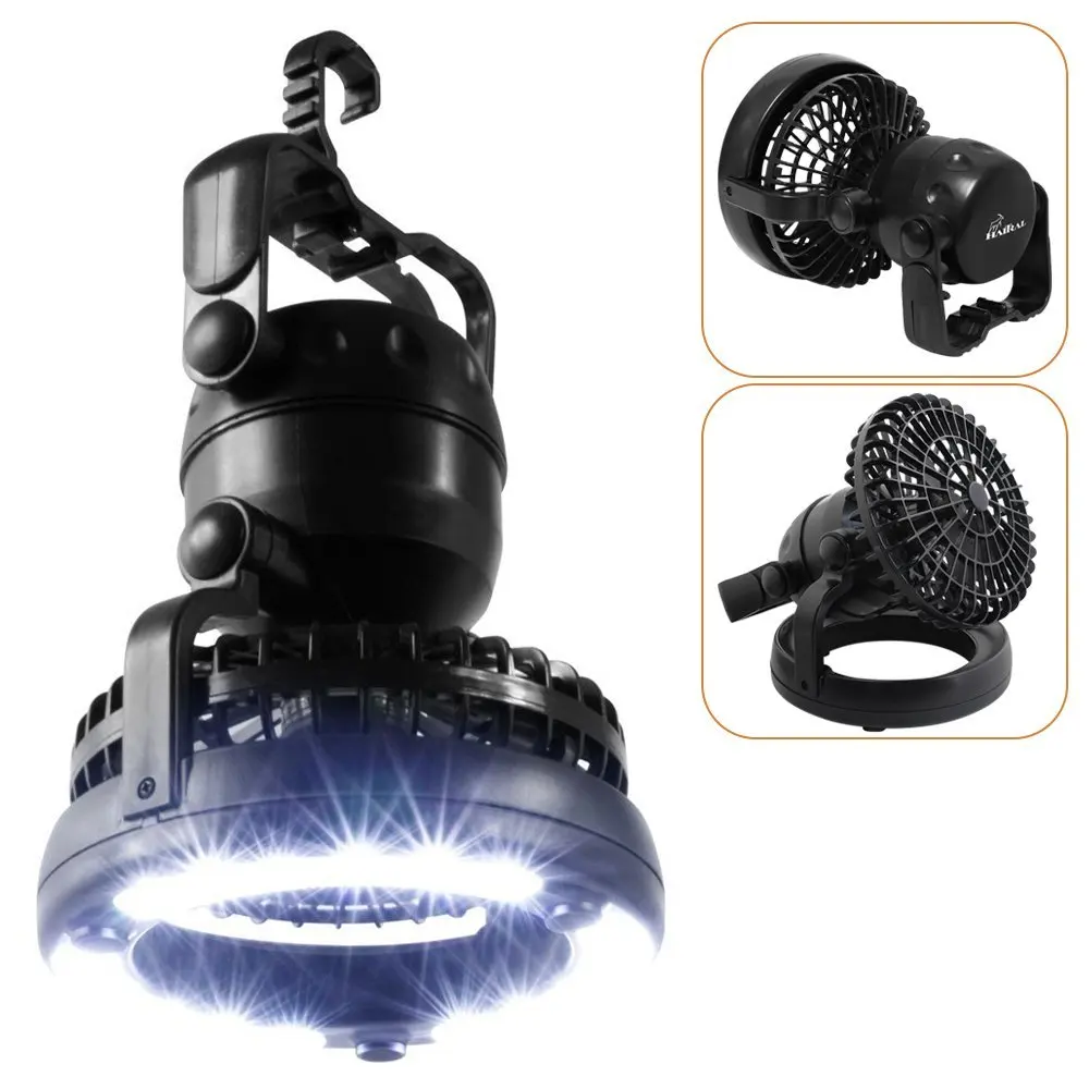 

LED Camping Lantern Light Fan Storm Lamp 18 LED 2.5W 2 in 1 Flashlight Outdoor Hiking Fishing Bicycle Tent Lanterns Lamps