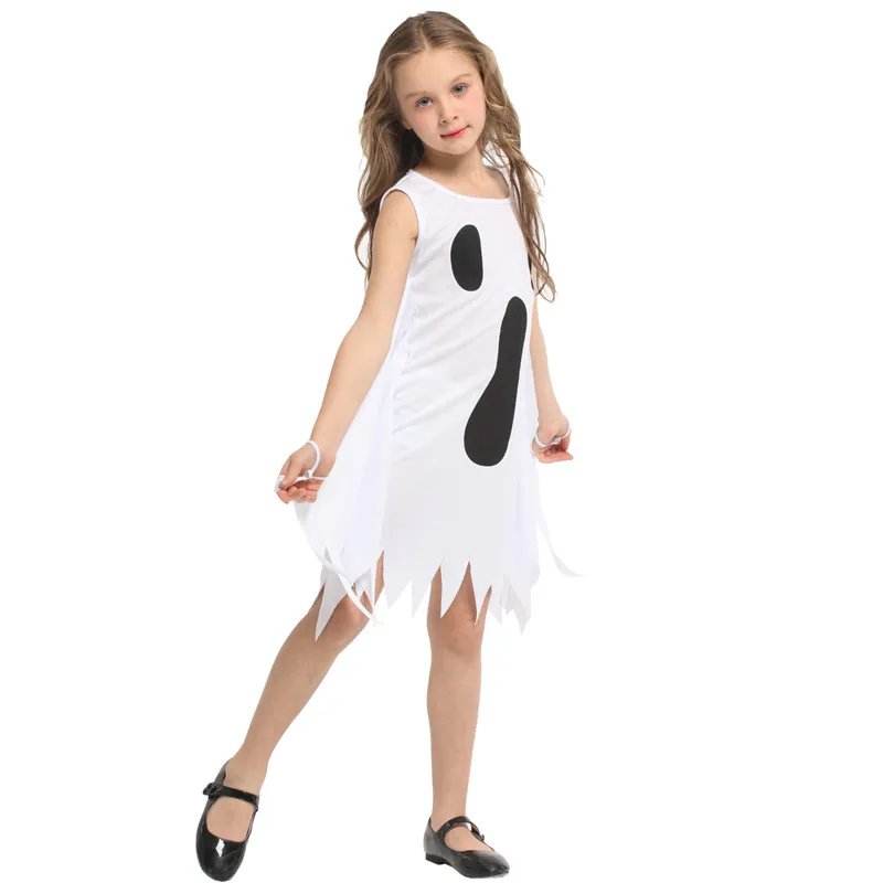 Dziecięcy strój na Halloween, Diabełek, Straszny kostium dla dziewczynek, Diabeł, Biały duch, Cosplay, Karnawał, Purim, Przedstawienie teatralne, Bal maskowy, Sukienka na imprezę.