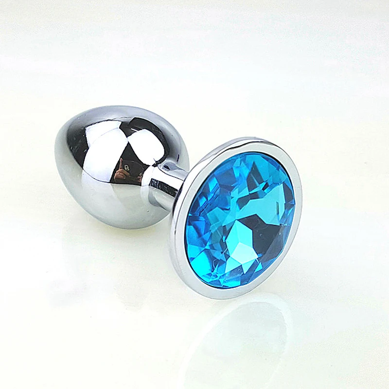 12 Colors Metal Anal Sex Toys For Women & Men, Anal Butt Plugs + Crystal Jewelry, Booty Beads,Anal Tube, Sex Products
