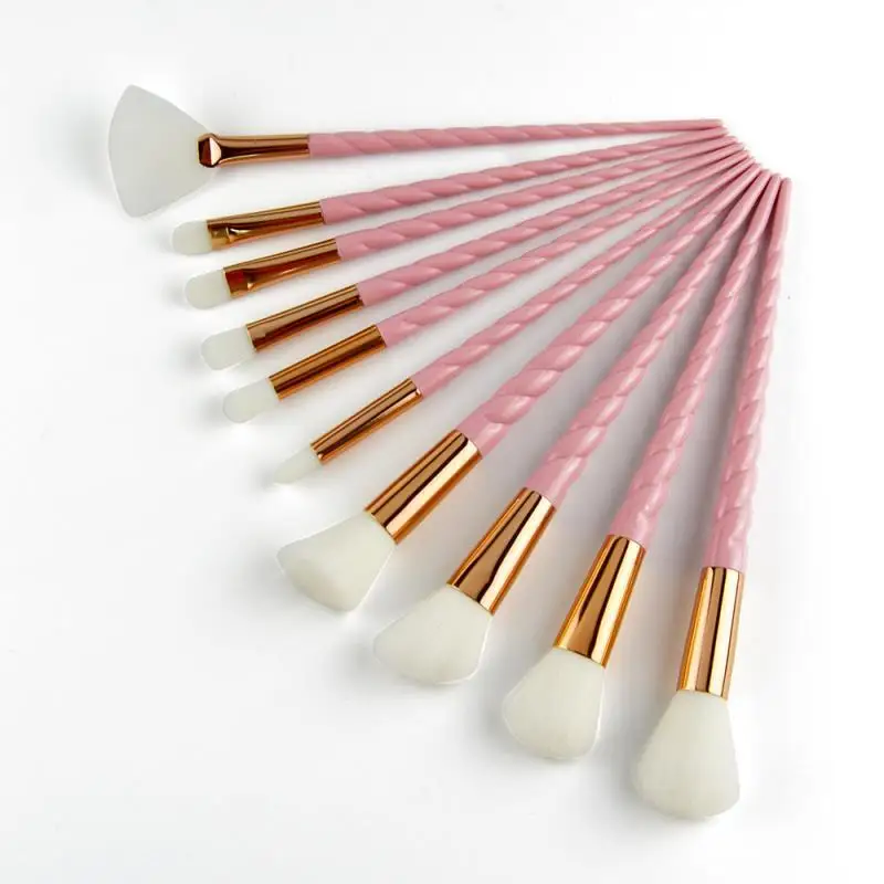 10pcs Unicorn Makeup Brush Set Bag Foundation Powder Eye Shadow Make Up Brushes Beauty Makeup Cosmetic Tools Pincel Maquiagem