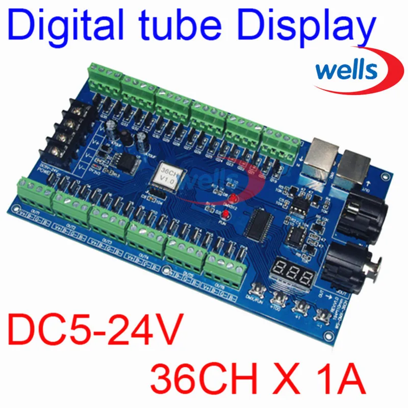 

Easy 36CH RGB dmx512 Controller Decoder 36CH 12 Groups RGB Output,DC5V-24V For LED strip