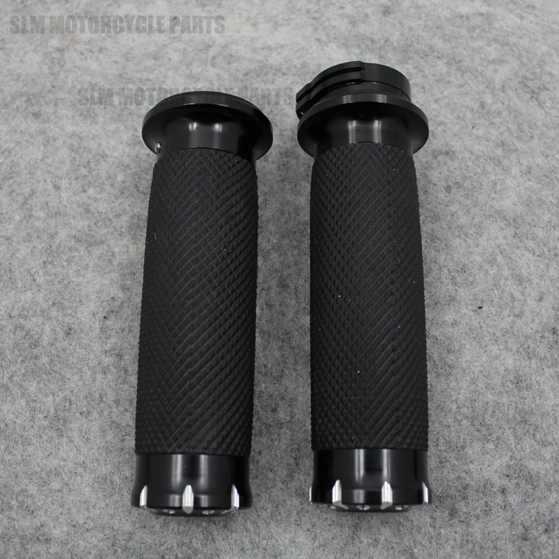 Motorcycle Hand Grips All Black Silver Golden CNC Fit For Harley Touring Sportster Dyna Softail VRSC 25mm