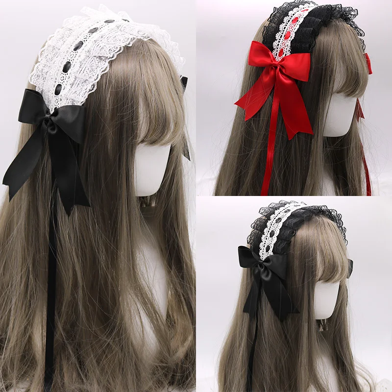 Soft sister Lolita Mengniang lace hair accessories lolita lolita wild hair with kc servant headdress