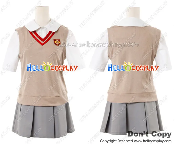 Toaru Kagaku No Railgun Cosplay Misaka Mikoto Costume Girl Unifrom H008