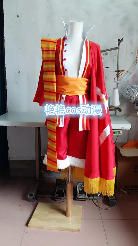 

One Piece 15th Anniversary Monkey D Luffy Cosplay Costume Full Set Custom Made