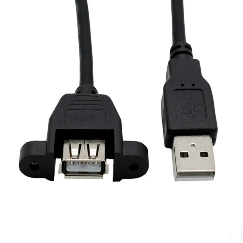 USB 2.0 Kabel Ekstensi dengan Telinga USB Kabel Ekstensi Male Ke Female Kawat Memperpanjang Bisa Diperbaiki untuk PC Laptop kabel USB Extender