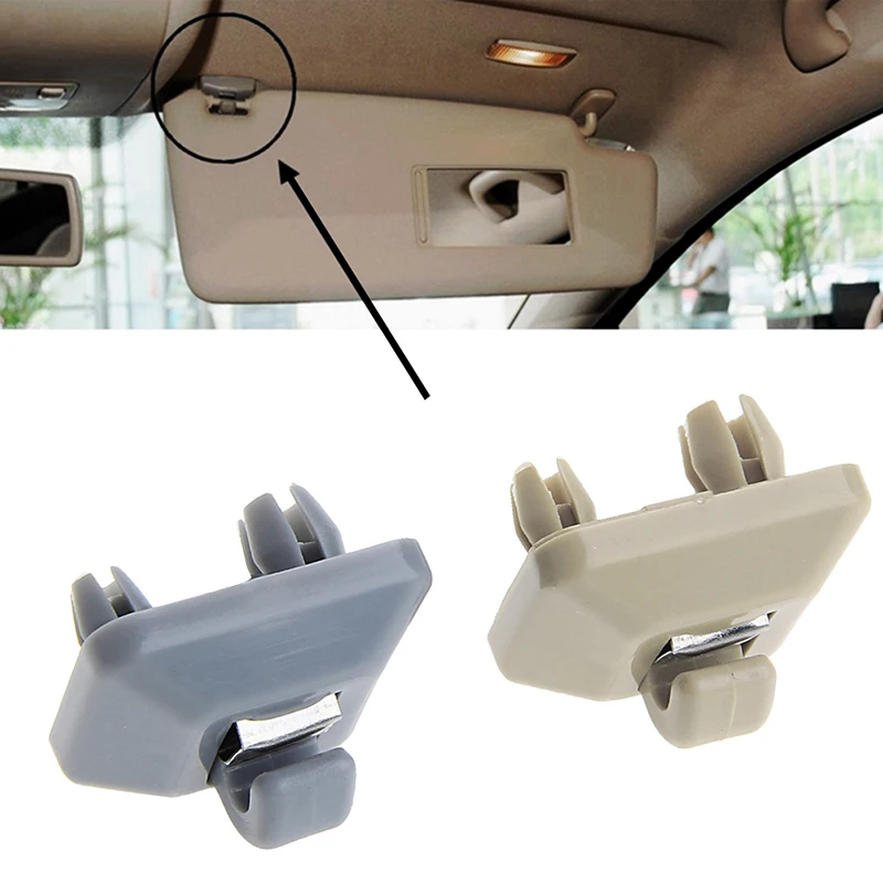 Hot 8U0857562 8E0857562 Plastic Gray Sun Visor Clip Hook Holder for Audi 2013-2015