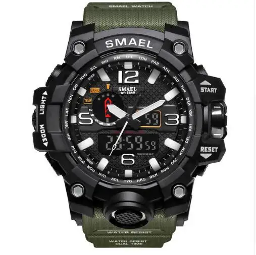 Smael Sport Military Watches For Men Waterproof Digital Watch Led Men\'s Wristwatch Clock Man 1545 Montre Homme Big Men Watches