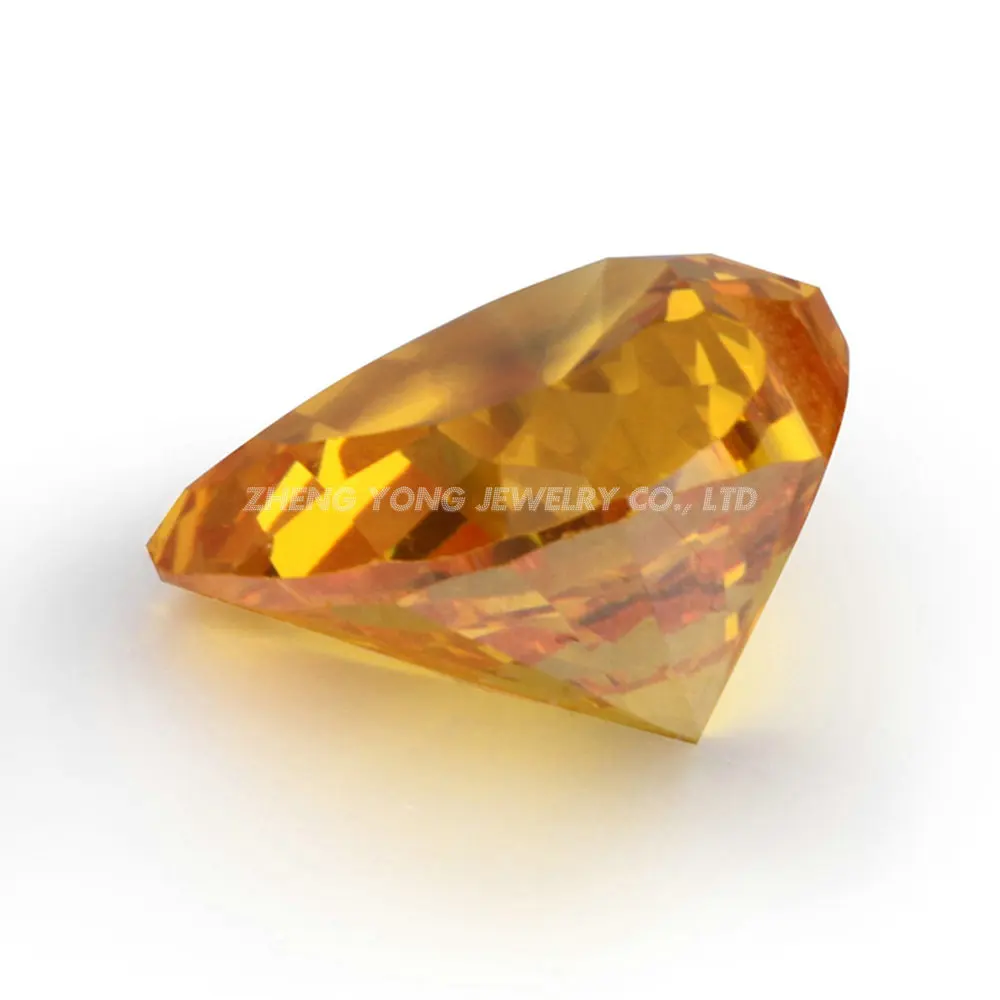 Golden Yellow Gemstone Cubic Zirconia 5A Grade CZ Loose Diamond