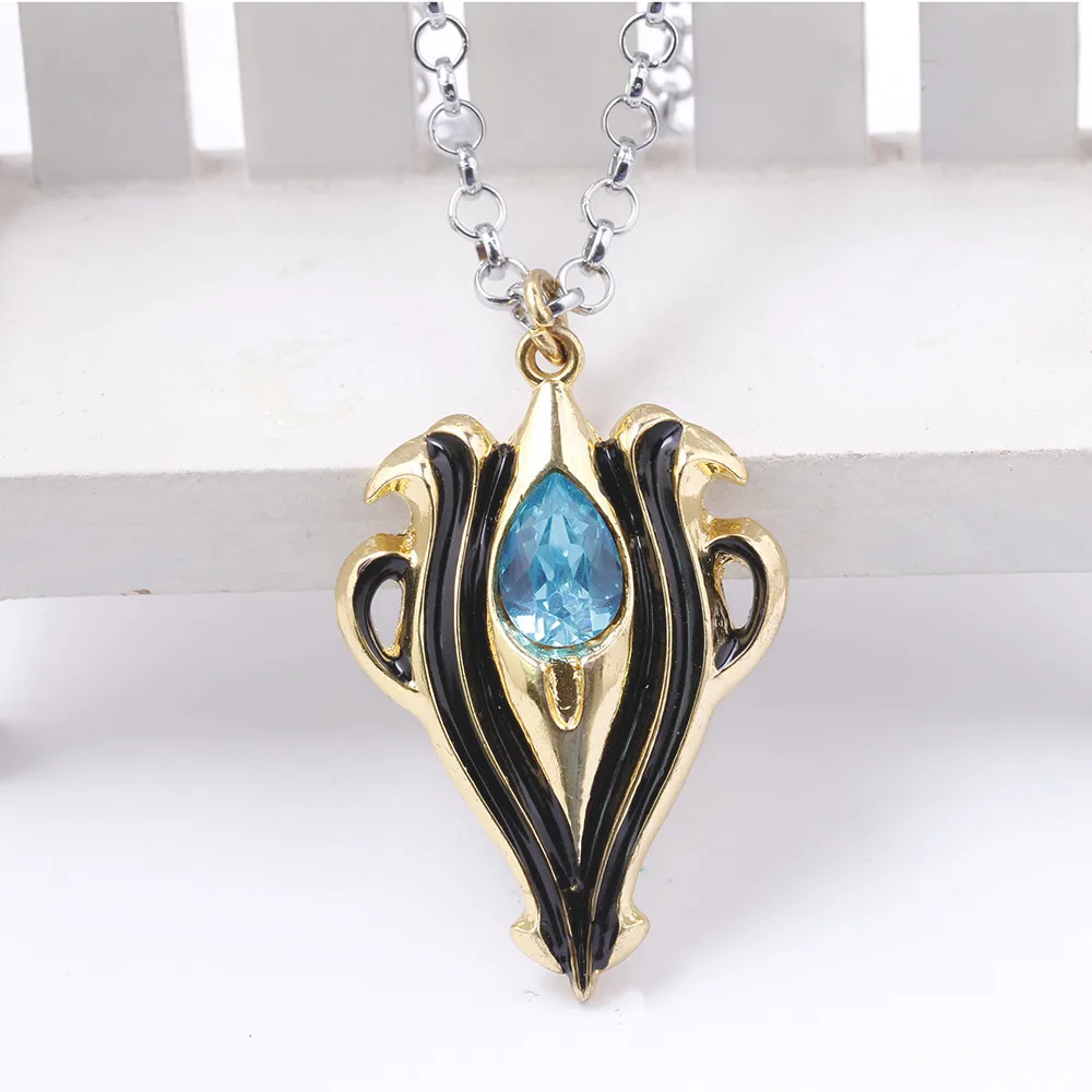 Hot Cartoon Anime Fire Emblem Pendant Necklace black golden Fashion Cool Classic Chain Choker Of High Quality Gifts