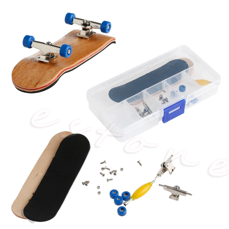 Basic Complete Wooden Deck Fingerboard Maple Wood with Bearings Grit Foam Tape Kids Toys for Boy