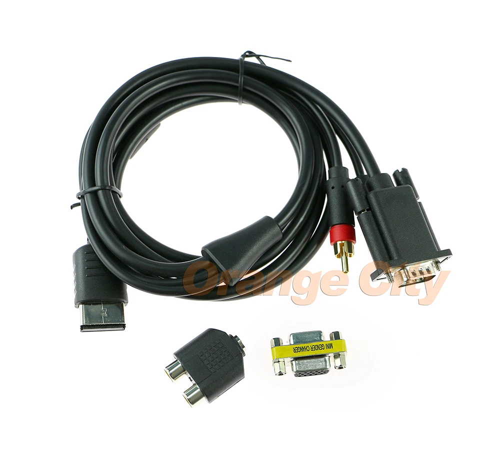 For SEGA Dreamcast VGA High Definition Cable RCA Sound Adapter HD box PAL NTSC