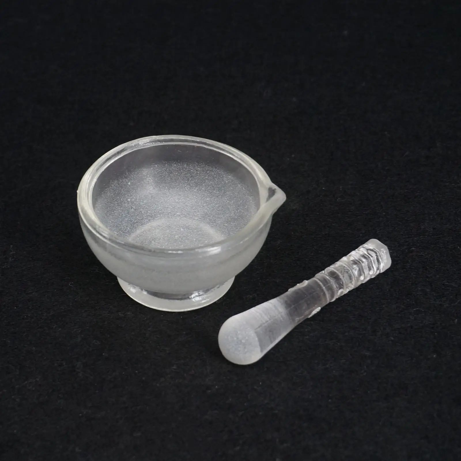 60mm I.D Apothecary Solid Glass Pestle and Mortars Bowl Set Grinding Mill Tool