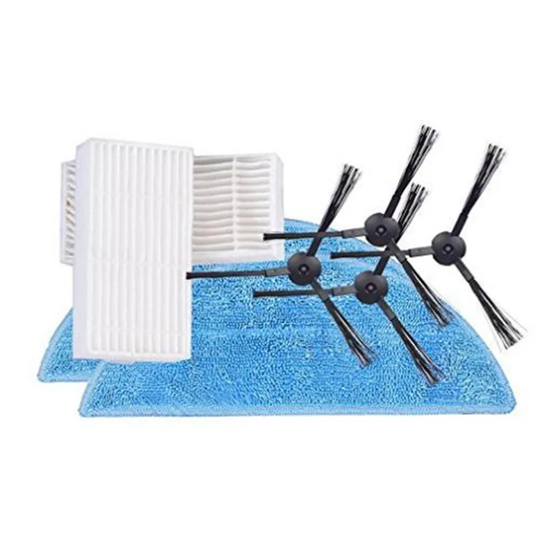 4 * v55 منظف آلي فرشاة جانبية + 2 * ممسحة الملابس 2 * فلتر HEPA ل ilife v55 الروبوتية مكنسة كهربائية تصفية أجزاء الملحقات