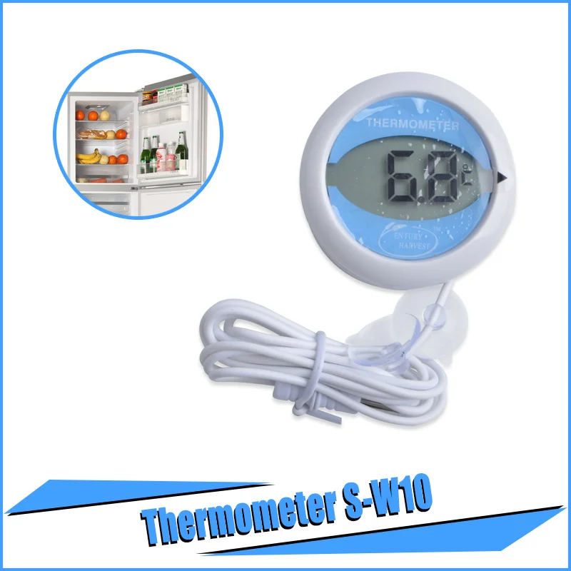 Digital Hygrometer S-W10 Refrigerator Using Low Temperature Waterproof Magnet Suction Cup Adsorbable Thermometer Kitchen Tool