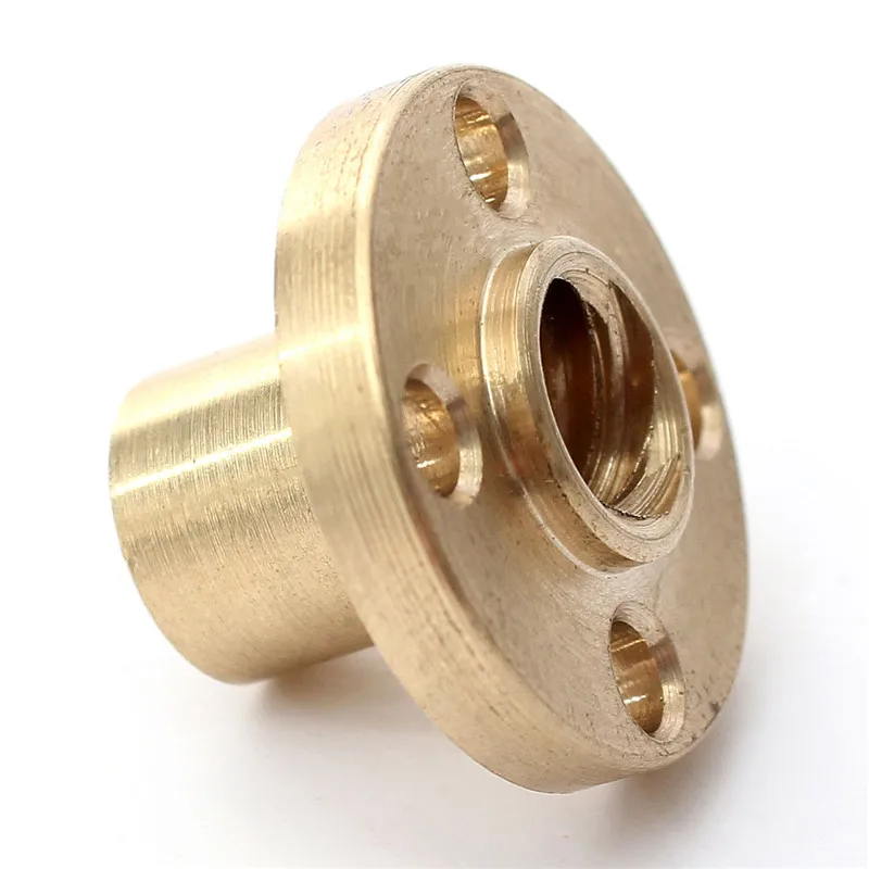 1pc Brass 22mm Flange Nut For CNC 3D Printer 8mm 4-Start Lead Screw with Copper for 3d printer