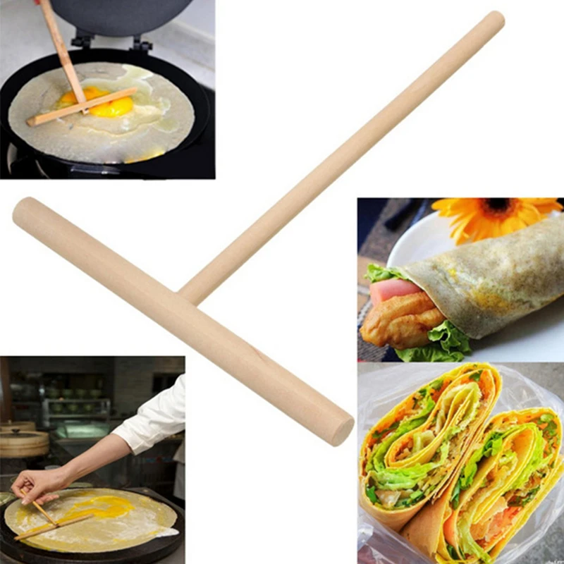 

1Pc Chinese Specialty Pancake Batter Wooden Spreader Stick Home Kitchen Tools DIY Restaurant Canteen Cooking Specially Supplies