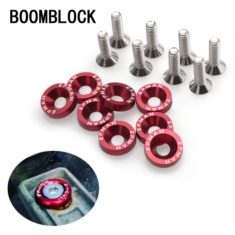 BOOMBLOCK 10pcs/set Car Styling Universal Screw For Mercedes W204 W210 AMG Benz Bmw E36 E90 E60 Fiat 500 Volvo S80 Accessories