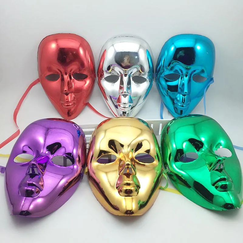 100pcs Fashion Women Lady Full Face Mask Masquerade Ball Halloween Carnival Venice Plating Party Masks ZA6887