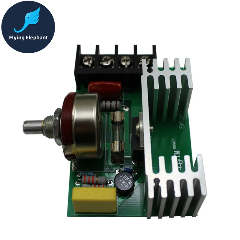 4000W SCR Electronic Voltage Regulator 220V For Dimming & Speed Control & Tempering + Insurance Case
