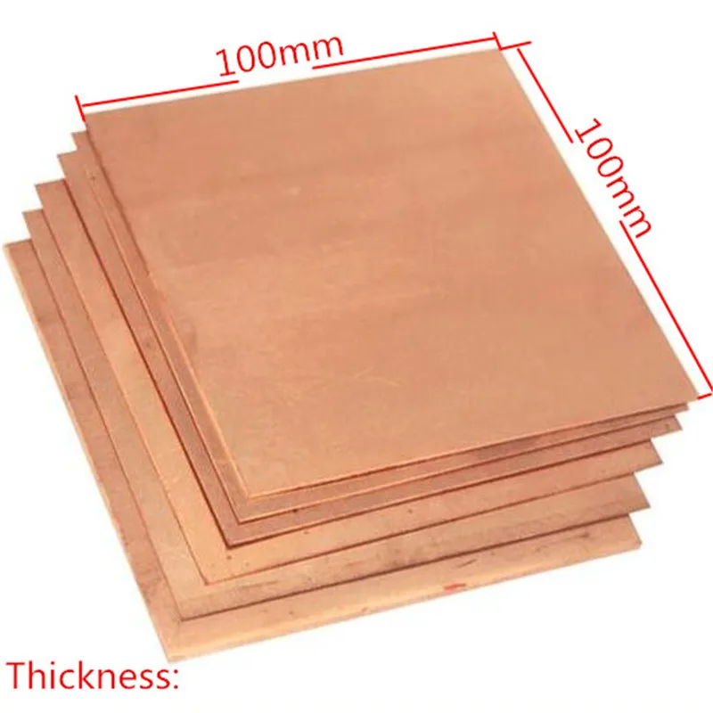 99.9% النحاس ورقة لوحة اليدوية المواد النحاس النقي أقراص DIY بها بنفسك المواد للصناعة قالب أو المعادن الفن سمك 0.5/0.8 مللي متر