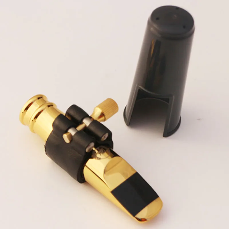 Professional Brand New Tenor Soprano Alto Saxophone Metal Mouthpiece Gold Lacquer Mouthpiece Sax Dukoff Mouth Pieces Size 56789