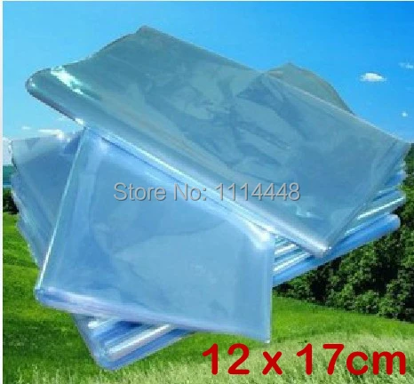 

12 x 17 cm PVC Heat Shrinkable Bags Film Wrap Cosmetic Packaging Wrap Materials 500 pcs