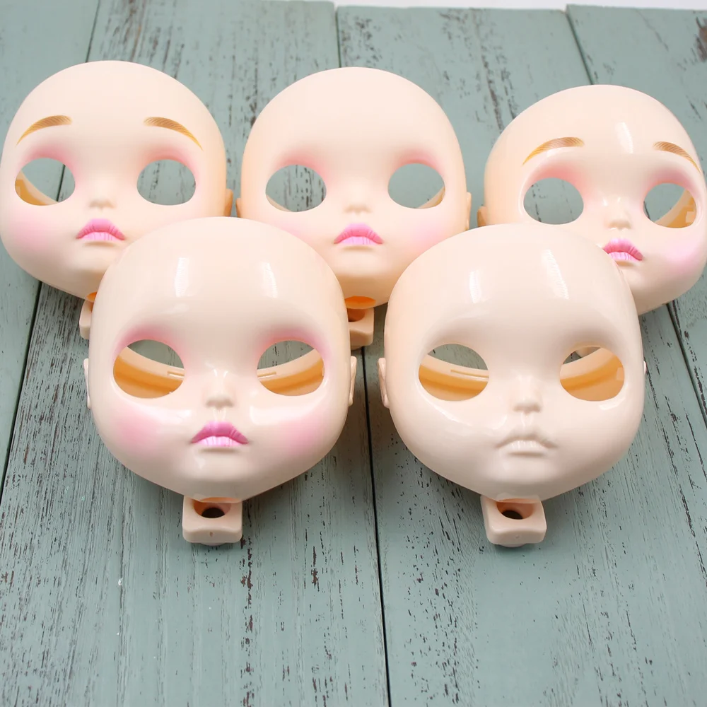 blyth doll new faces factory blyth with or without makeup face Suitable for changing makeup white skin Glossy & matte face