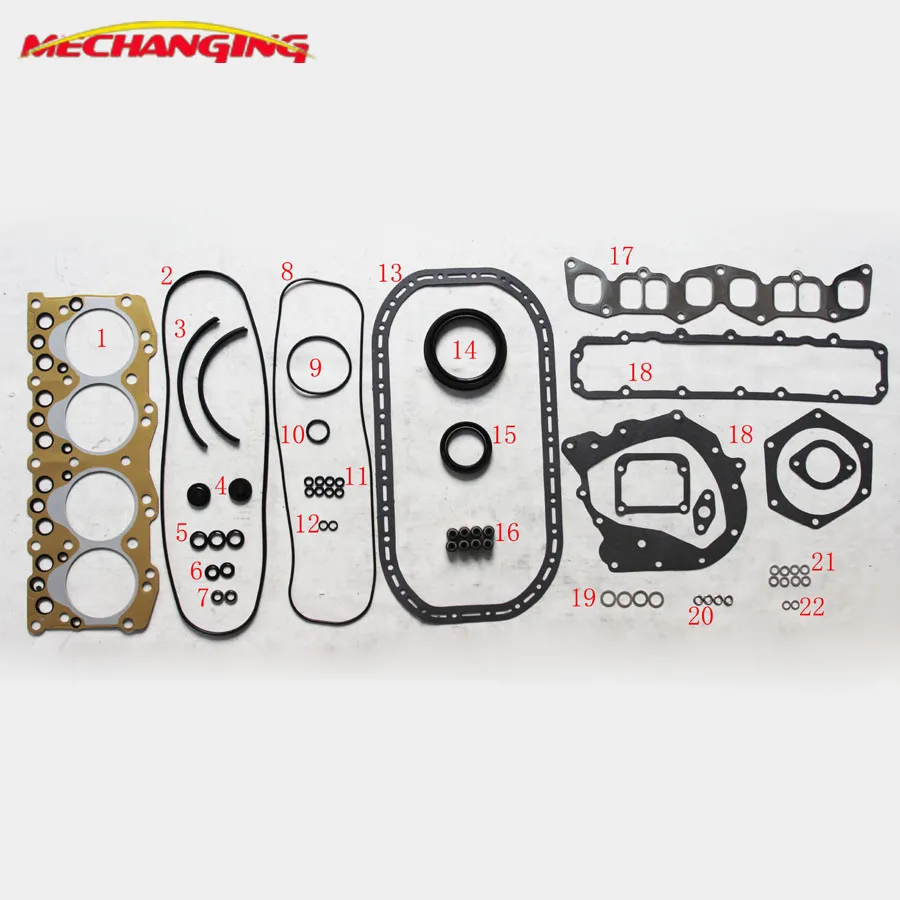 

C190 For ISUZU CAMPO Pickup ELF 150 PICK-UP 2.0 BEDFORD KBD26 Engine Parts Overhaul Package Full Set Engine Gasket 5-87810-182-1